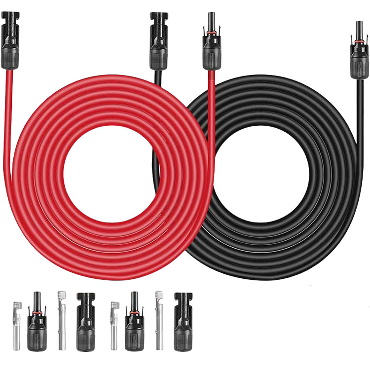 സോളാർ എക്സ്റ്റൻഷൻ കേബിൾ 30Ft 10AWG 6mm2 സോളാർ പവർ കേബിൾ വയർ